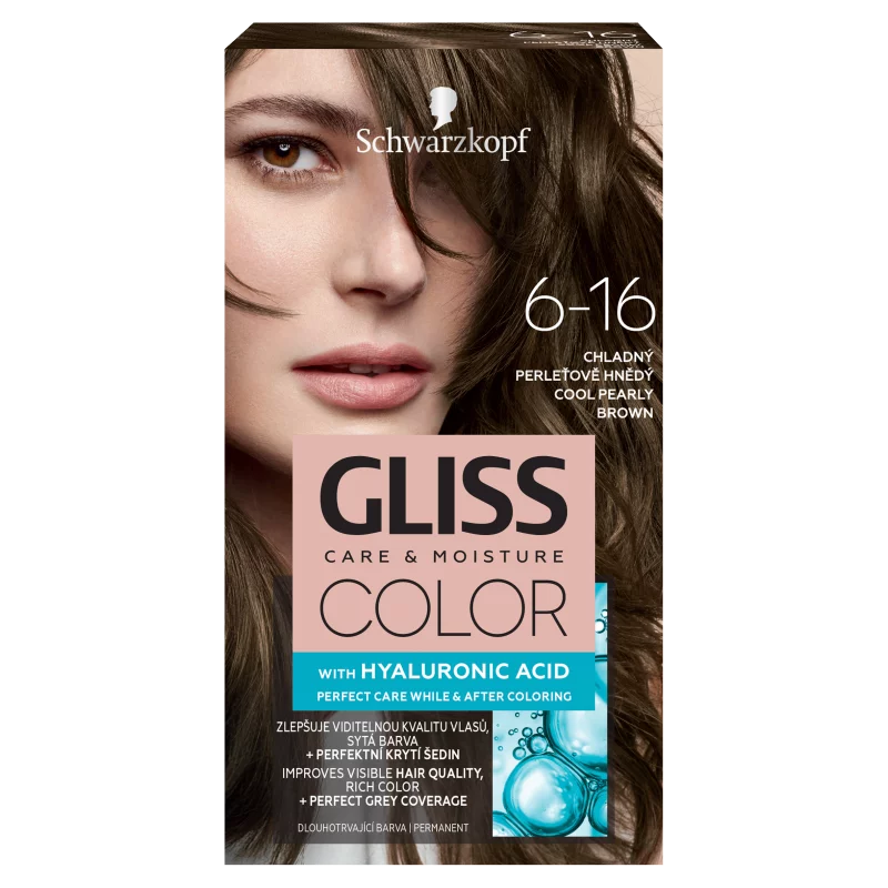Schwarzkopf Gliss Color tartós hajfesték 6-16 Hűvös gyöngybarna