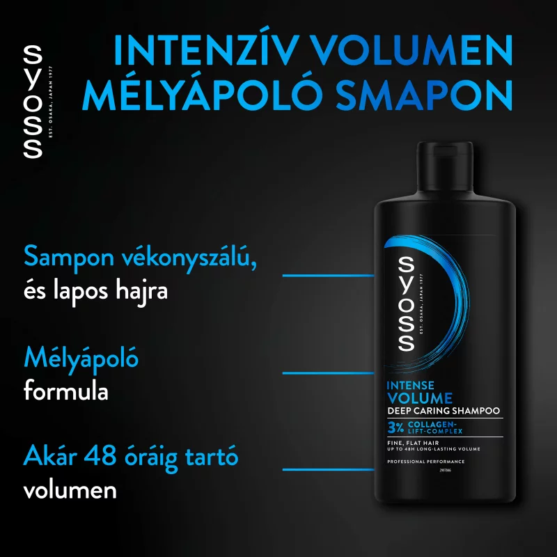 Syoss Intenzív Volumen mélyápoló sampon 440 ml