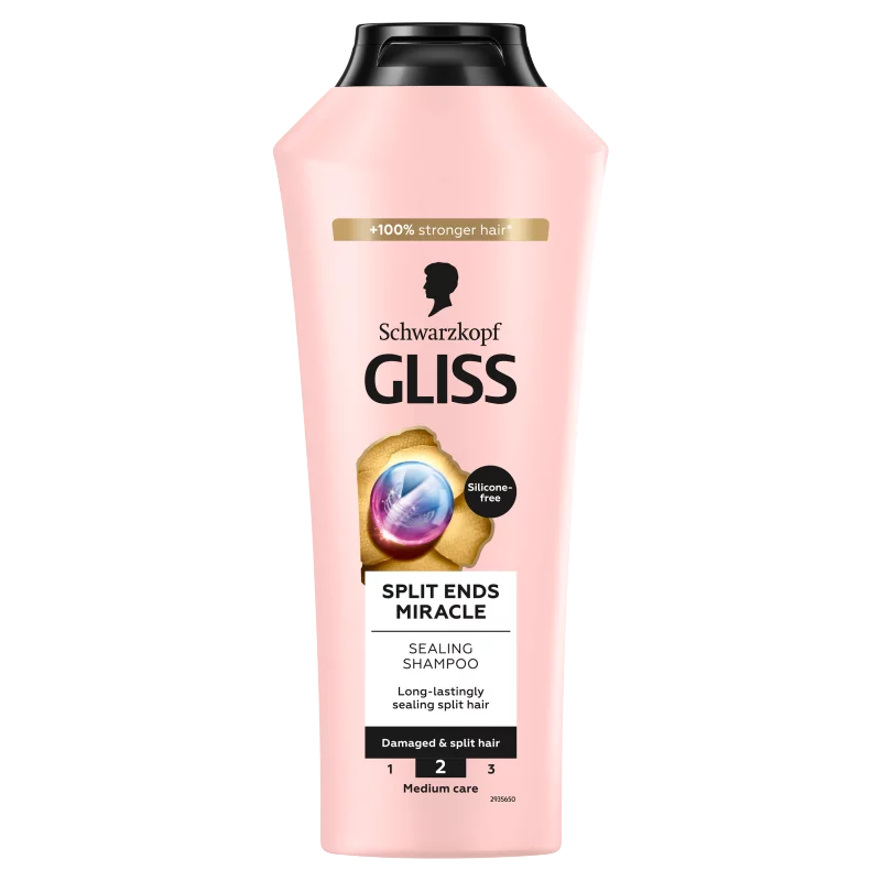 Gliss Split Ends Miracle sampon iconic komplex-szel és szőlőmag olajjal 400 ml
