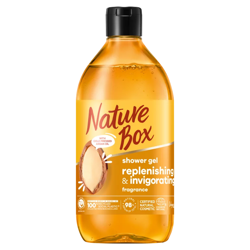 Nature Box tusfürdő feltöltő & élénkítő illattal 385 ml