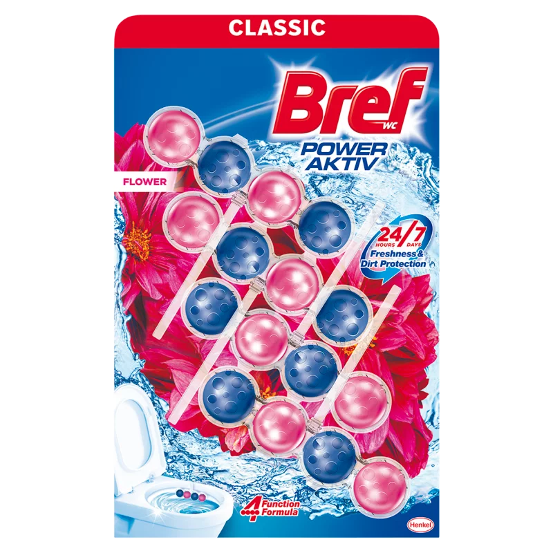 Bref Power Aktiv Flower WC frissítő 4 x 50 g