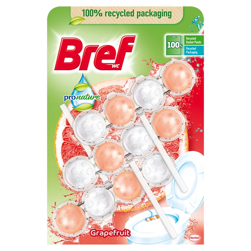 Bref ProNature Grapefruit WC frissítő 3 x 50 g