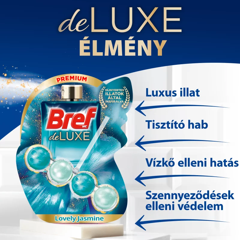 Bref Deluxe Lovely Jasmine WC frissítő 3 x 50 g