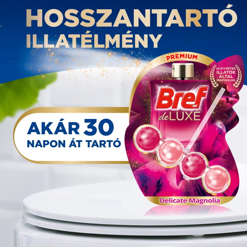Bref Deluxe Delicate Magnolia WC frissítő 3 x 50 g