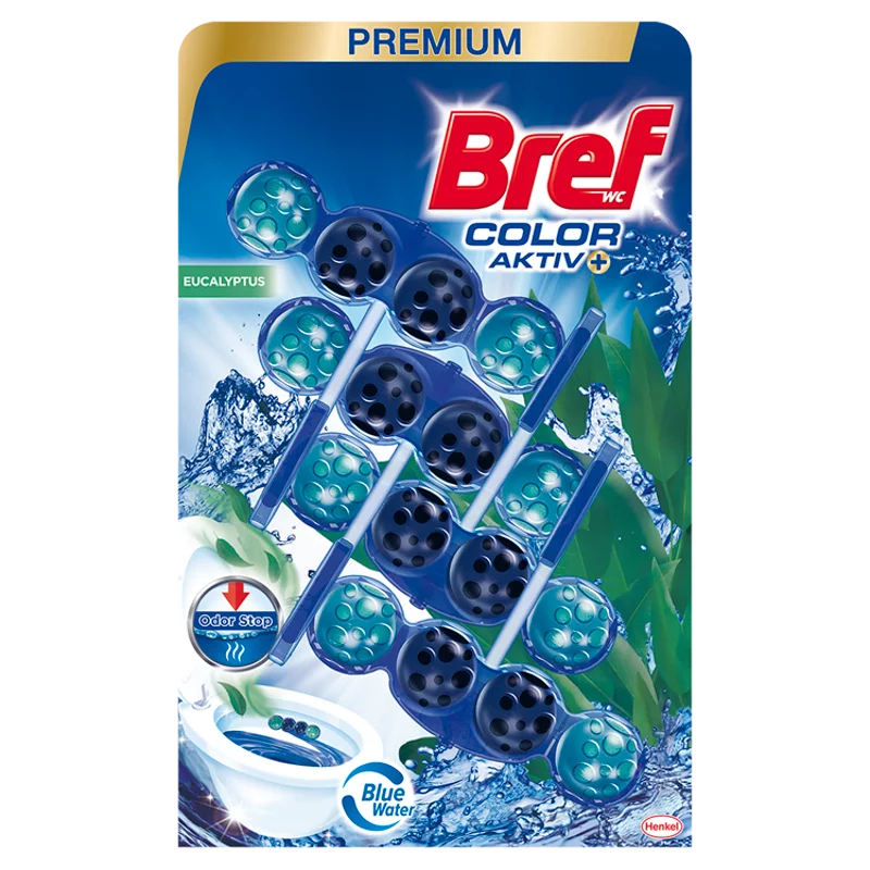 Bref Color Aktiv Eucalyptus WC frissítő 4 x 50 g (200 g)