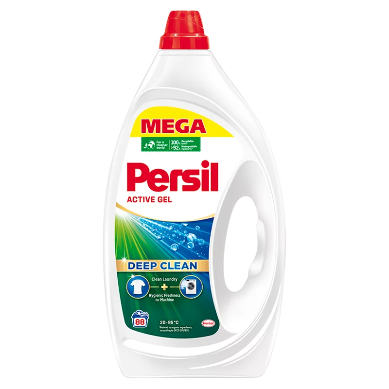 Persil Active Gel folyékony mosószer fehér és világos ruhákhoz 88 mosás 3,96 l