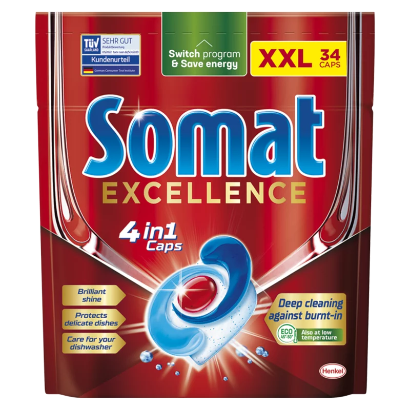 Somat Excellence gépi mosogatószer kapszula 34 db 522,2 g