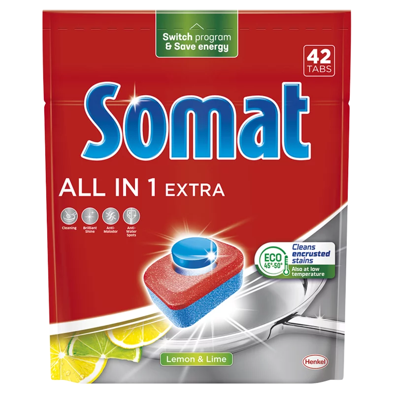 Somat All in 1 Extra gépi mosogatótabletta 42 db 739,2 g