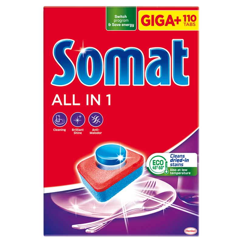 Somat All in 1 gépi mosogatótabletta 110 db 1936 g