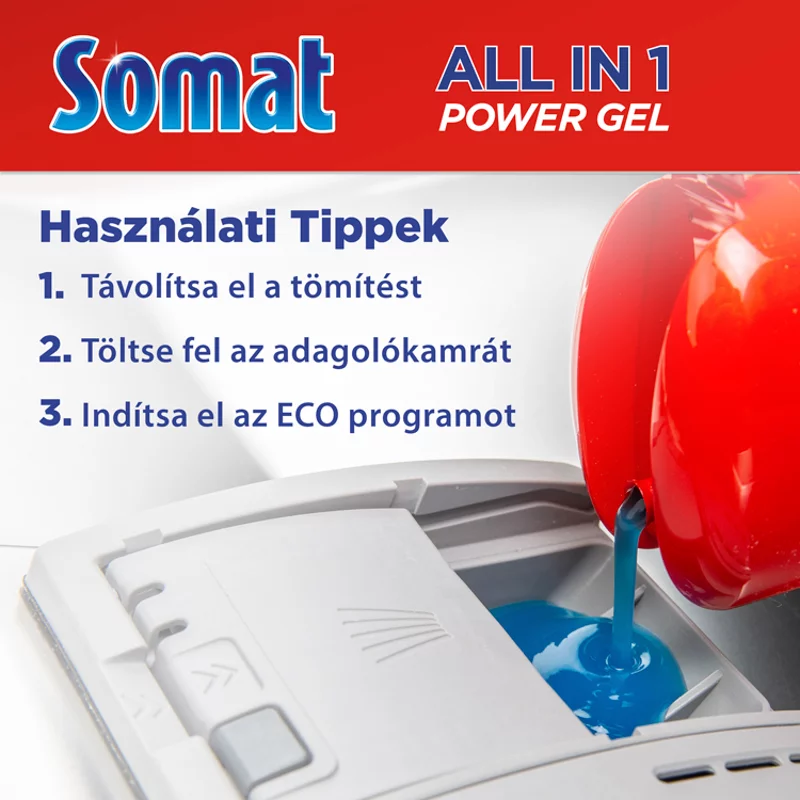 Somat All in 1 gépi mosogatószer gél 80 mosogatás 2 x 720 ml