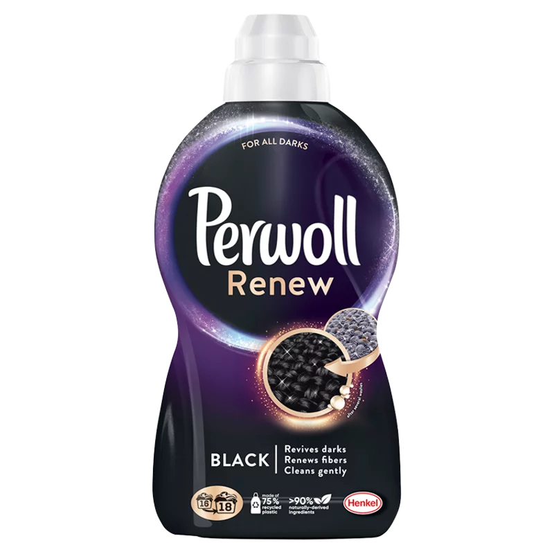Perwoll Renew Black finommosószer fekete és sötét textíliákhoz 18 mosás 990 ml