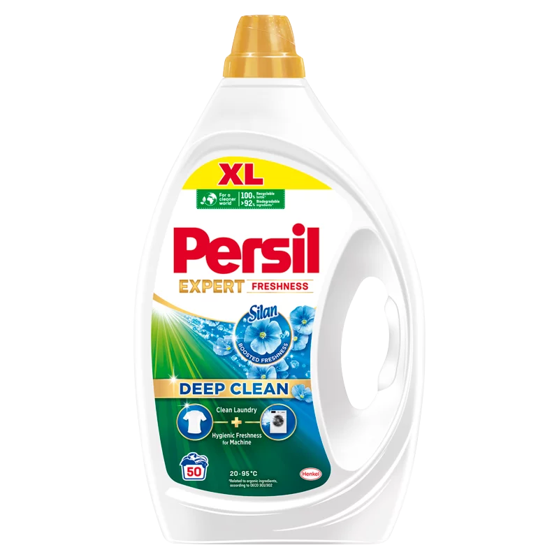 Persil Expert Freshness Silan folyékony mosószer fehér és világos ruhákhoz 50 mosás 2,25 l