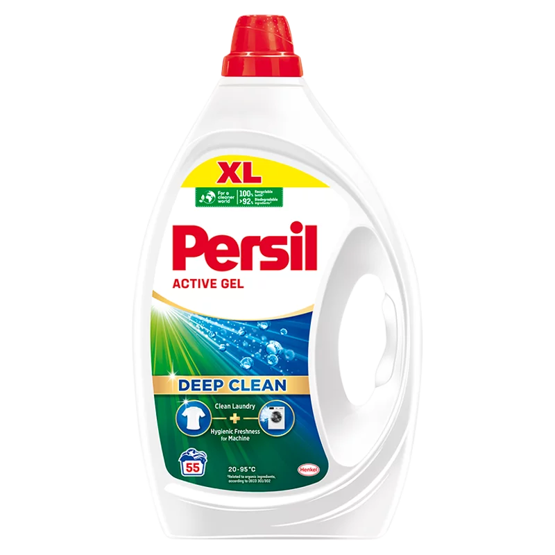 Persil Active Gel folyékony mosószer fehér és világos ruhákhoz 55 mosás 2,475 l
