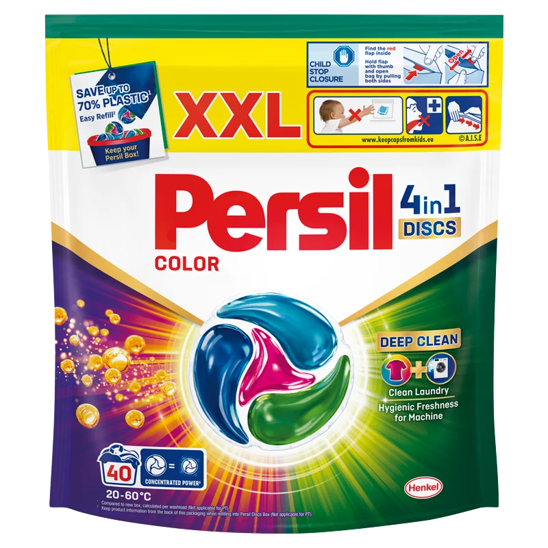 Persil Discs Color mosószer koncentrátum gépi mosáshoz színes ruhadarabokhoz 40 mosás 660 g