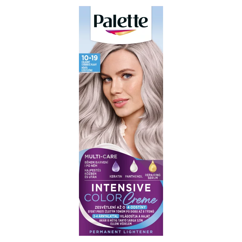 Palette Intensive Color Creme tartós hajfesték 10-19 Hűvös ezüstszőke