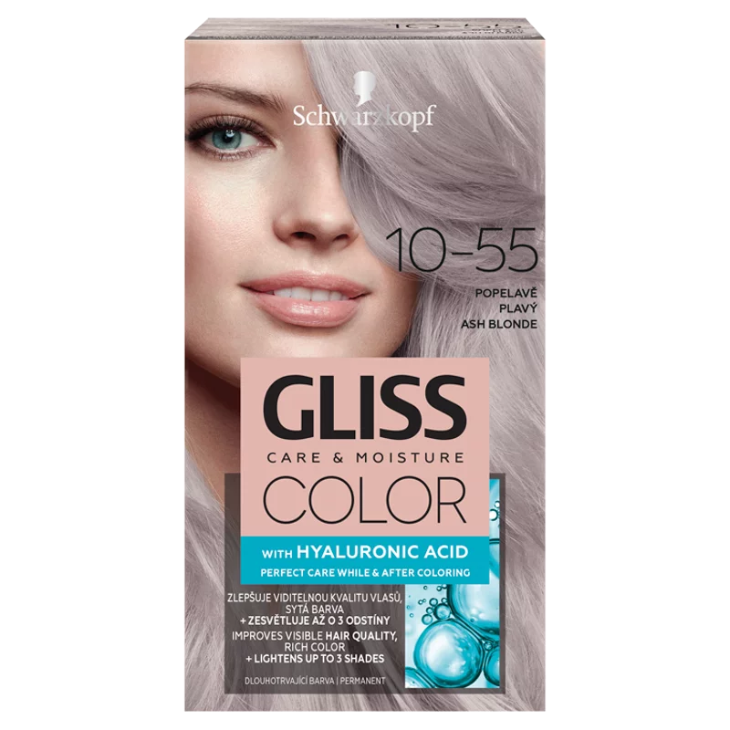 Schwarzkopf Gliss Color tartós hajfesték 10-55 hamuszőke