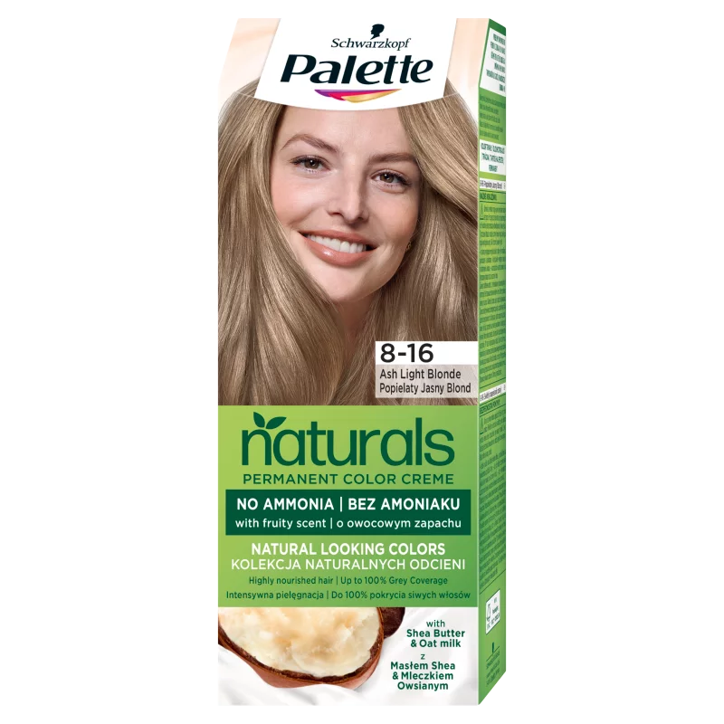 Palette Permanent Naturals Color ápoló krémhajfesték 8-16 Hamvas világosszőke