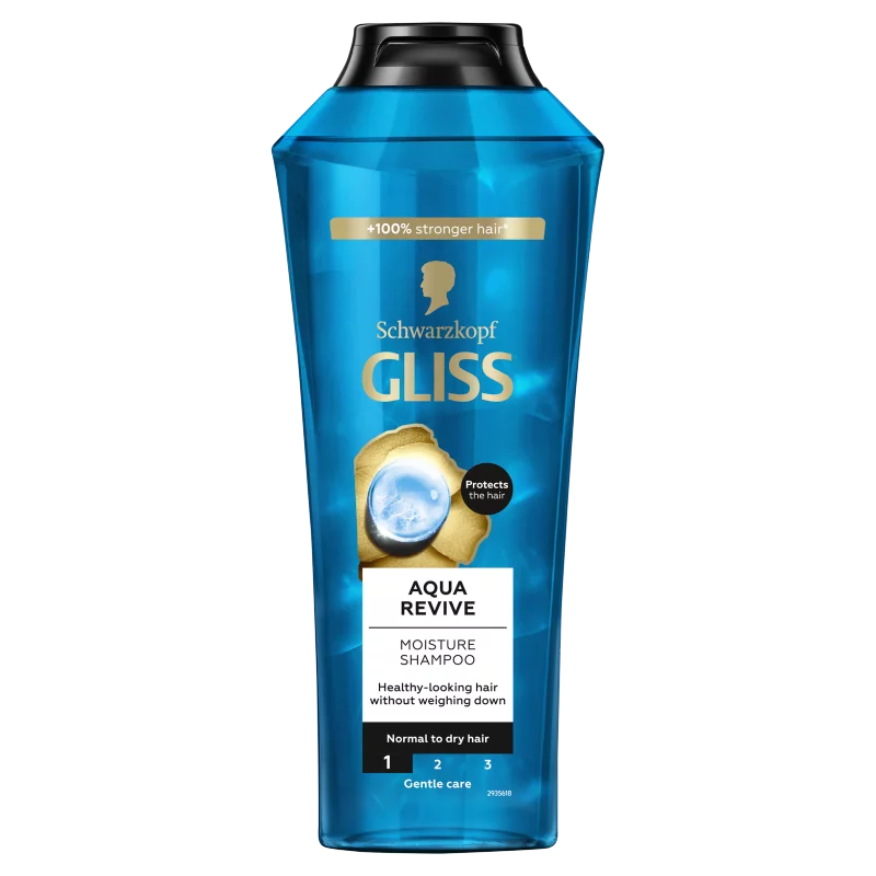 Gliss Aqua Revive hidratáló sampon hylauron komplex-szel normál és száraz hajra 400 ml