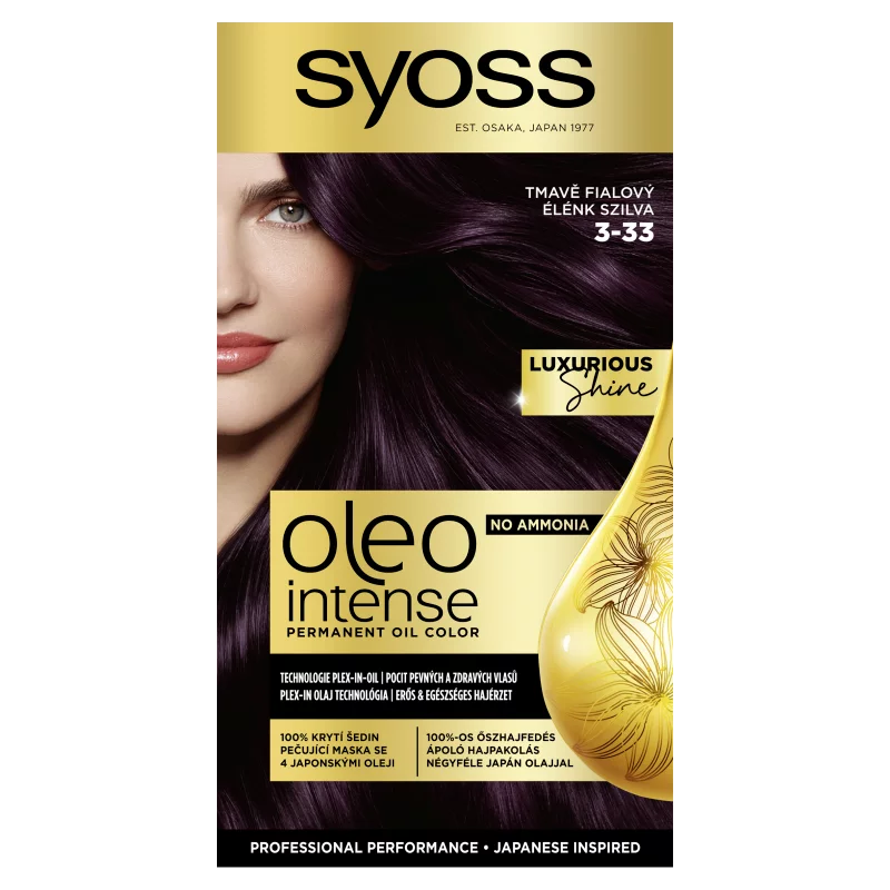Syoss Oleo Intense tartós hajfesték 3-33 Élénk szilva