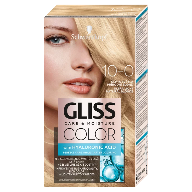 Schwarzkopf Gliss Color tartós hajfesték 10-0 ultravilágos természetes szőke