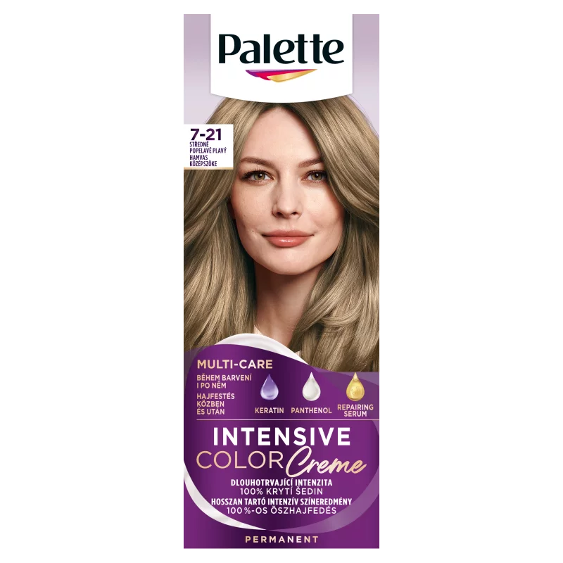 Palette Intensive Color Creme tartós hajfesték 7-21 hamvas középszőke