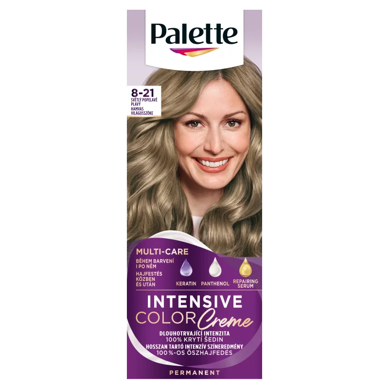 Palette Intensive Color Creme tartós hajfesték 8-21 hamvas világosszőke