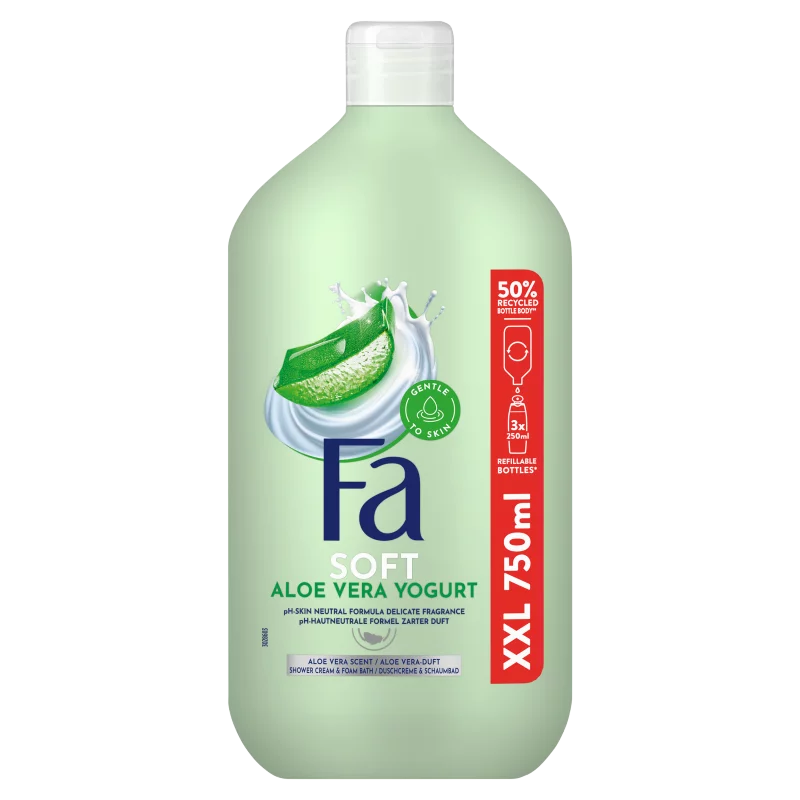 Fa Soft Aloe Vera Yogurt krémtusfürdő és habfürdő aloe vera illattal 750 ml