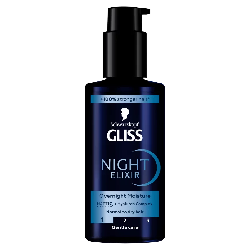 Gliss Night Elixir hidratáló éjszakai hajpakolás normál és száraz hajra 100 ml