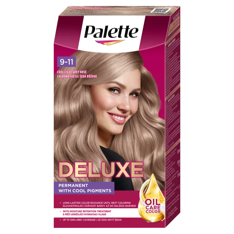 Palette Deluxe 9-11 hűvös világos szürke rózsa tartós hajfesték 