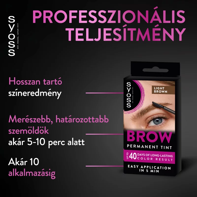 Syoss Brow Tint tartós szemöldökfesték Világosbarna