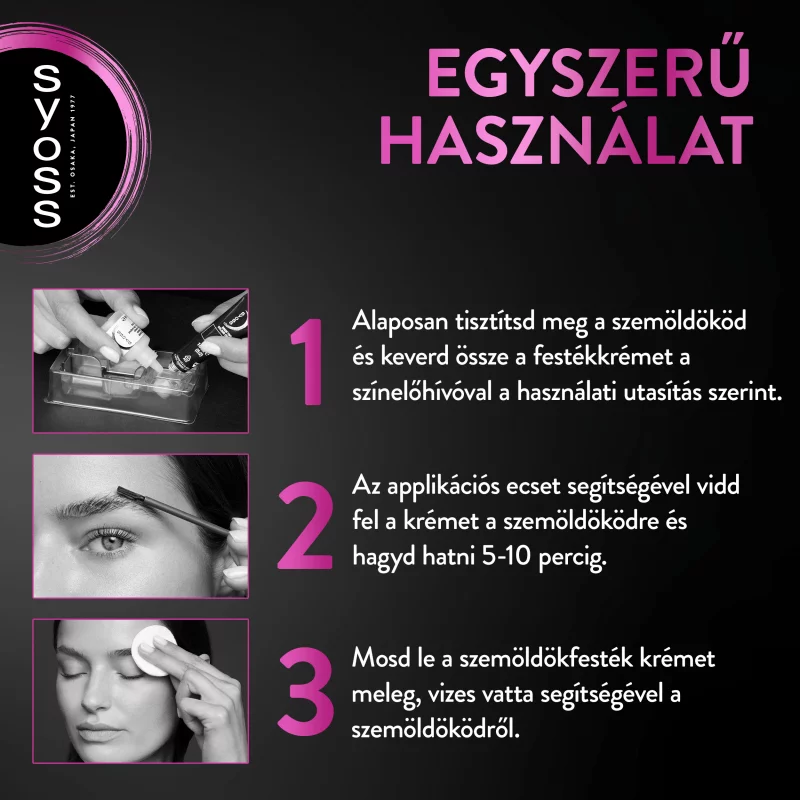 Syoss Brow Tint tartós szemöldökfesték fekete