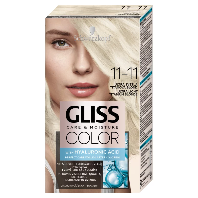 Schwarzkopf Gliss Color tartós hajfesték 11-11 Ultravilágos titán szőke