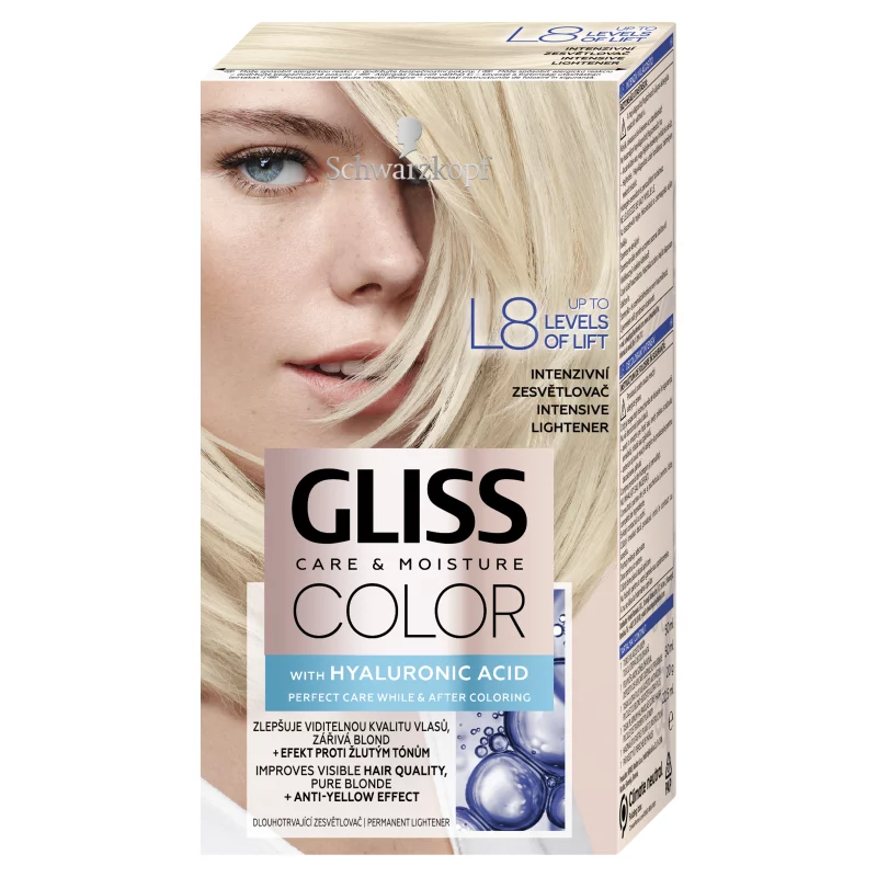 Schwarzkopf Gliss Color tartós hajfesték L8 Világosító