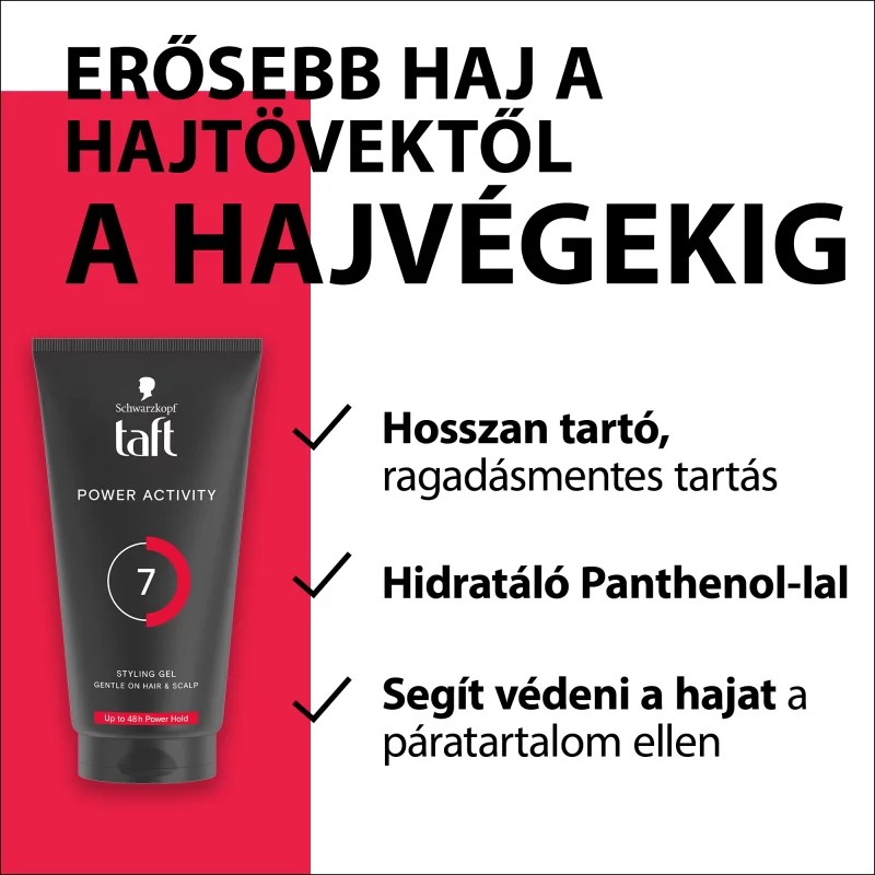 Taft Power Activity hajzselé 150 ml 