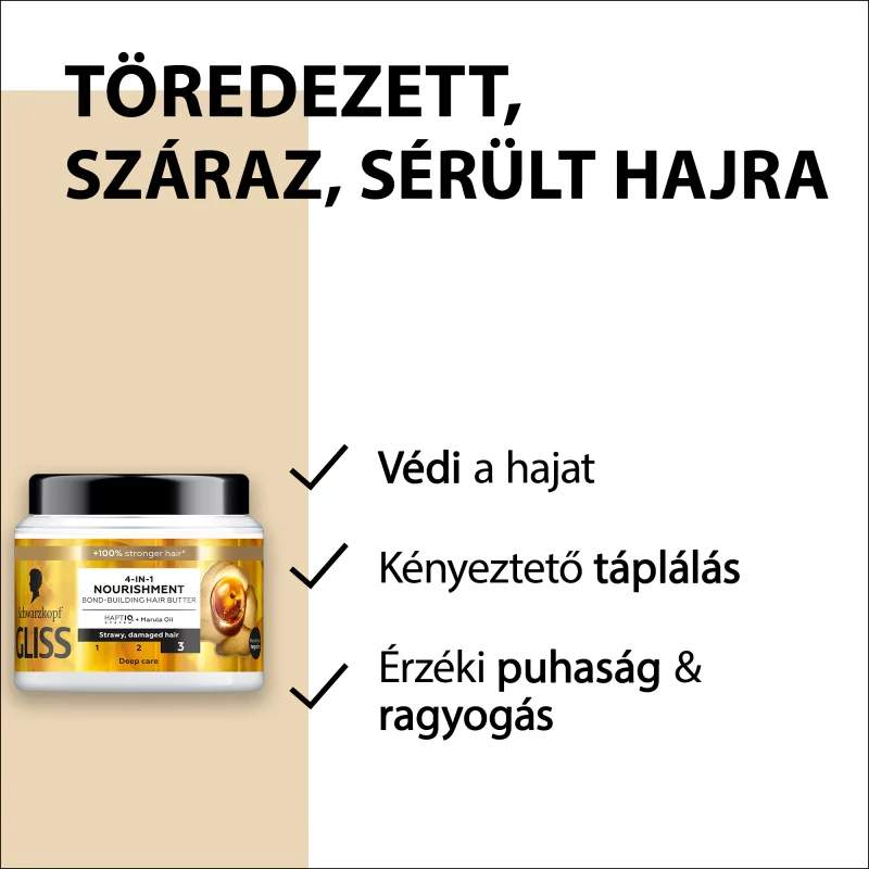 Gliss 4 az 1-ben tápláló hajmaszk 400 ml