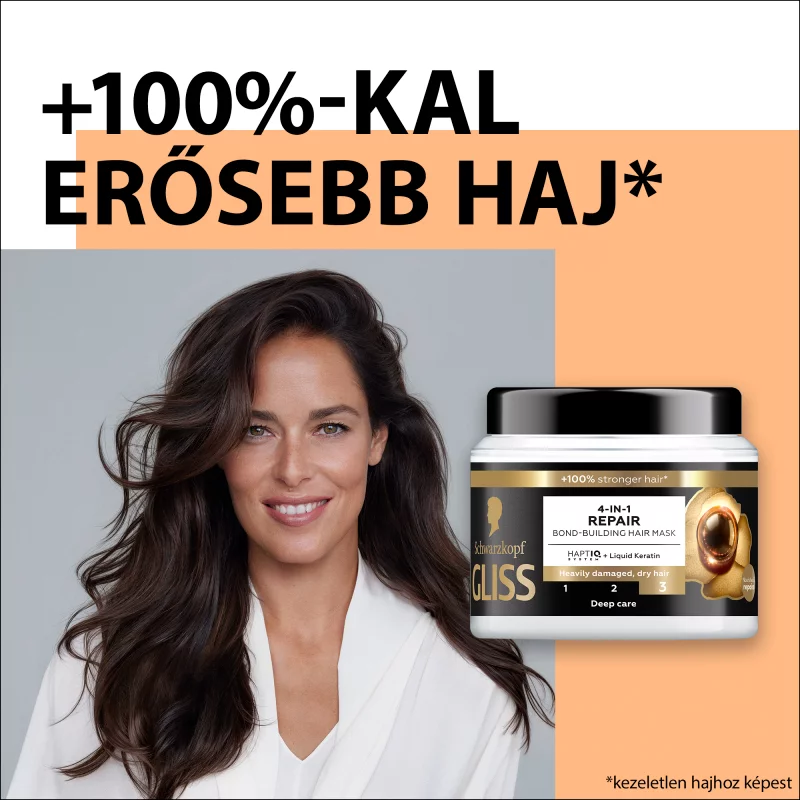 Gliss 4 az 1-ben helyreállító hajmaszk 400 ml