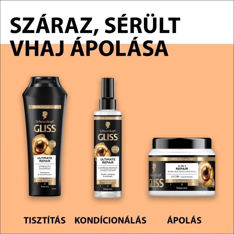 Gliss 4 az 1-ben helyreállító hajmaszk 400 ml