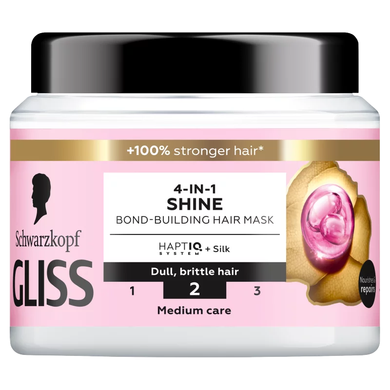 Gliss 4 az 1-ben ragyogás hajmaszk 400 ml