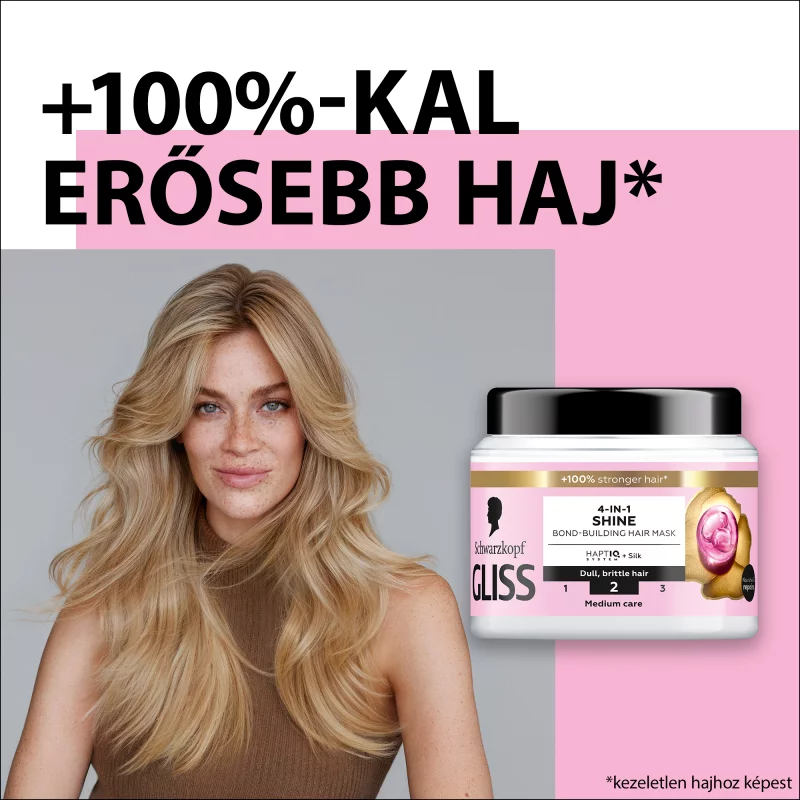 Gliss 4 az 1-ben ragyogás hajmaszk 400 ml