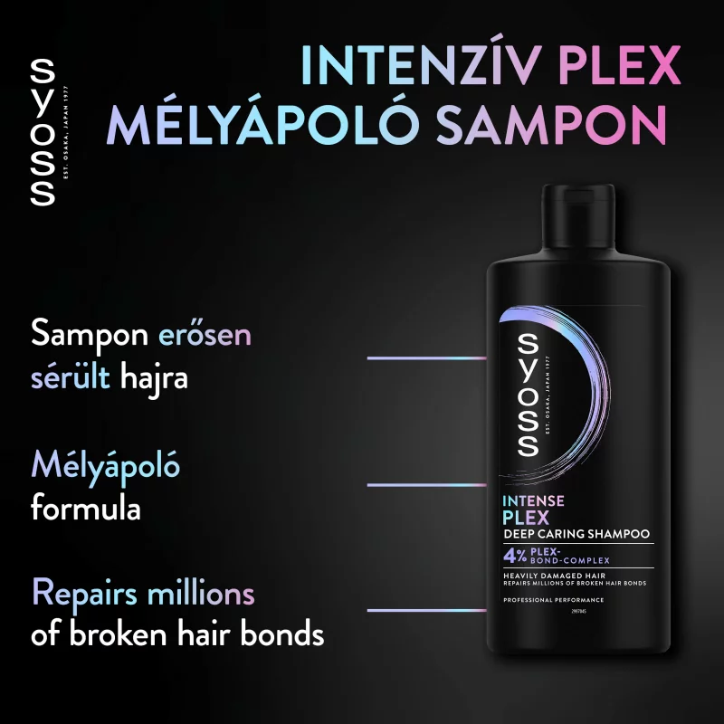 Syoss Intense Plex mélyápoló sampon 440 ml