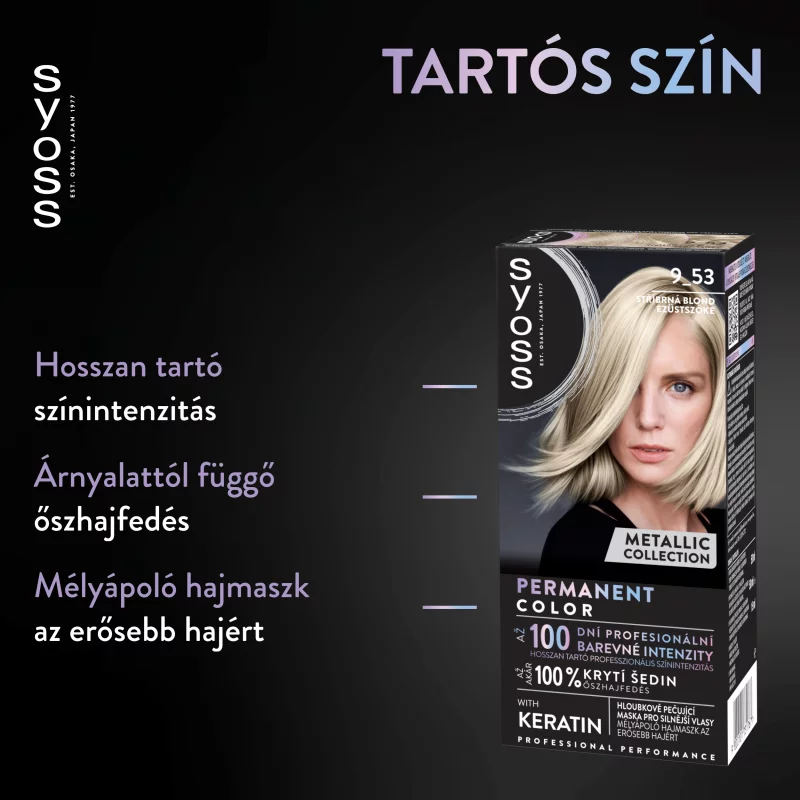 Syoss Color tartós hajfesték 9-53 ezüstszőke