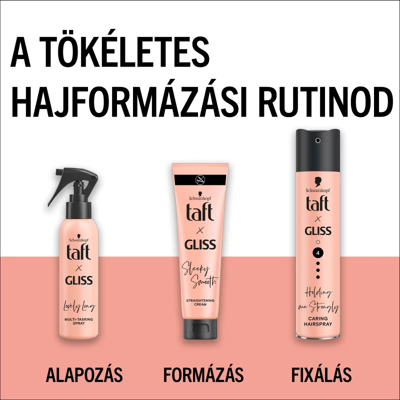 Taft X Gliss Holding me Strongly ápoló hajlakk minden hajtípusra 250 ml