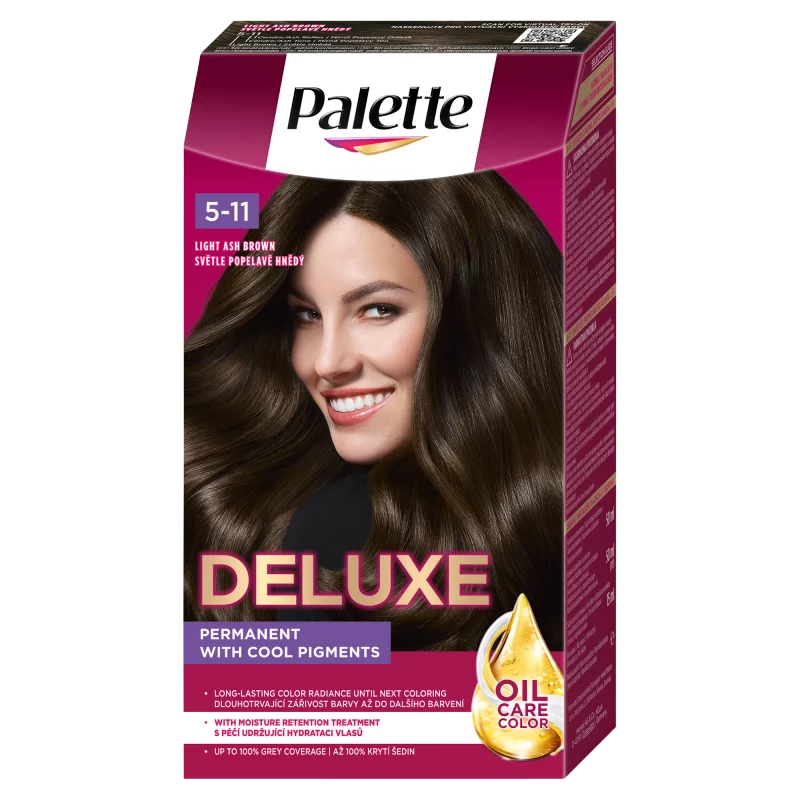 Palette Deluxe 5-11 Hamvas világosbarna tartós hajfesték