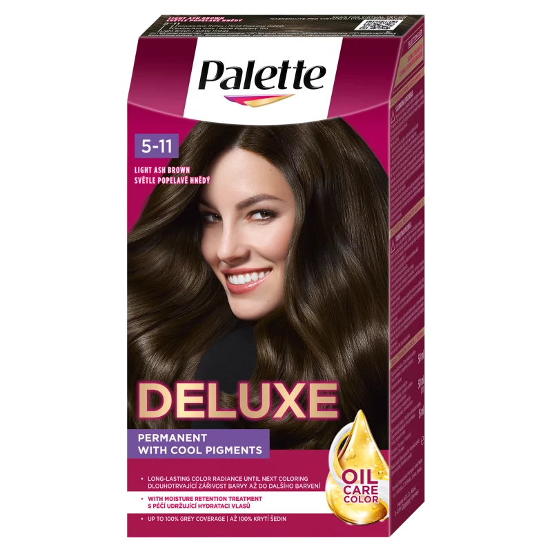 Palette Deluxe 5-11 Hamvas világosbarna tartós hajfesték