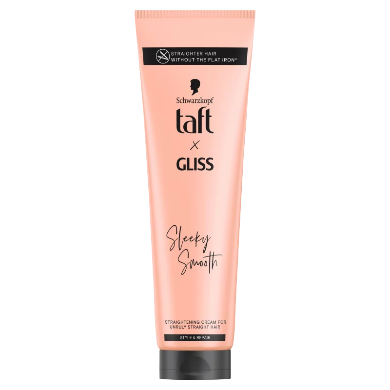 Taft X Gliss Sleeky Smooth hajegyenesítő krém a rakoncátlan egyenes hajra 150 ml