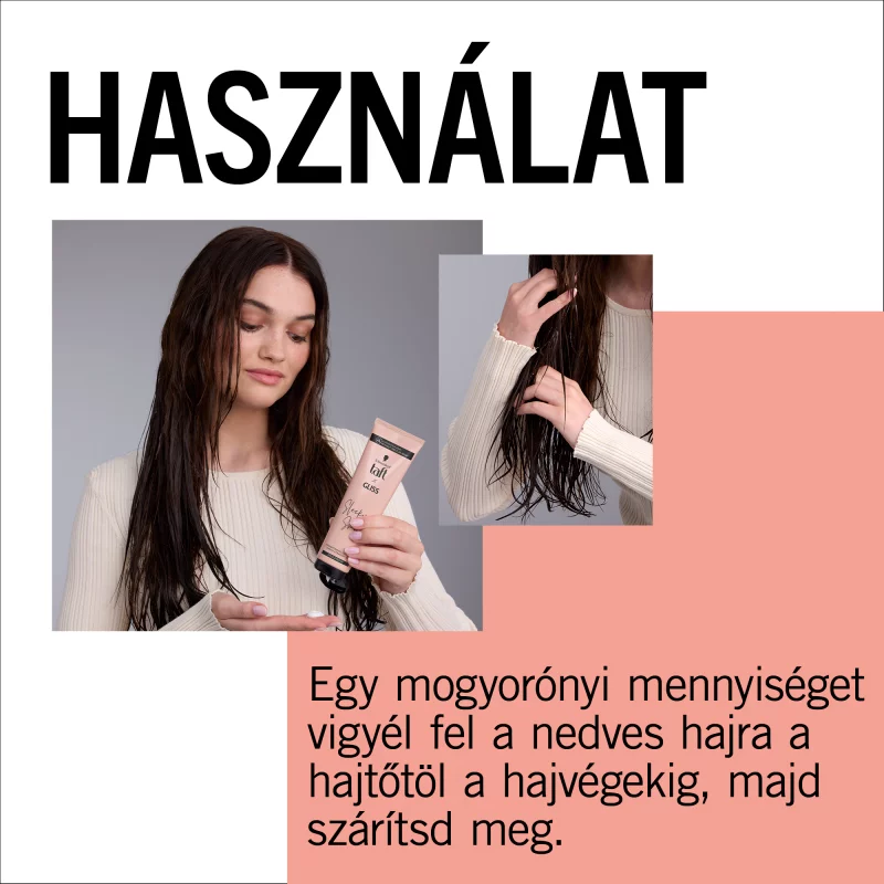 Taft X Gliss Sleeky Smooth hajegyenesítő krém a rakoncátlan egyenes hajra 150 ml