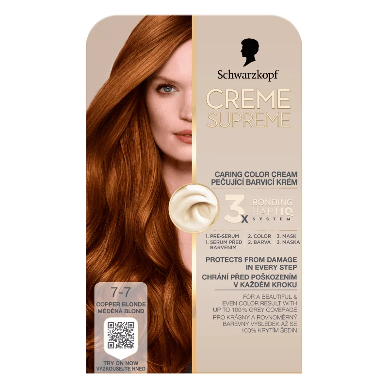 Schwarzkopf Creme Supreme tartós hajfesték 7-7 rezes szőke