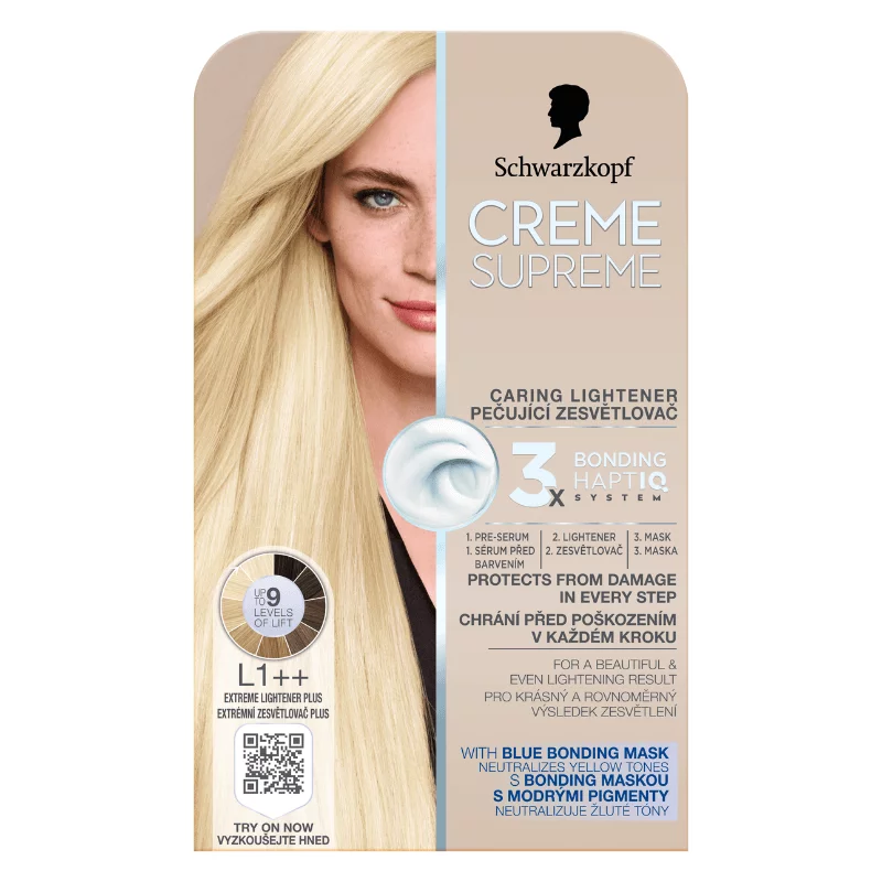 Schwarzkopf Creme Supreme tartós hajfesték L1++ extrém hajvilágosító plusz