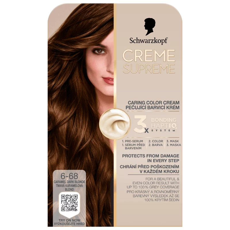 Schwarzkopf Creme Supreme tartós hajfesték 6-68 sötétszőke karamell