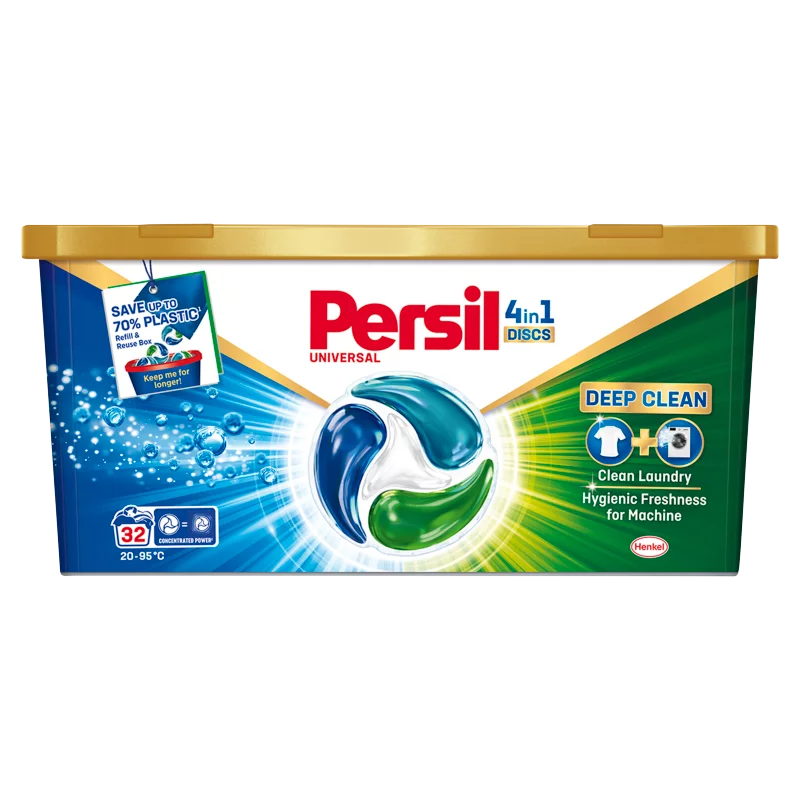 Persil Discs Universal mosószer koncentrátum fehér és világos ruhadarabokhoz 32 mosás 528 g